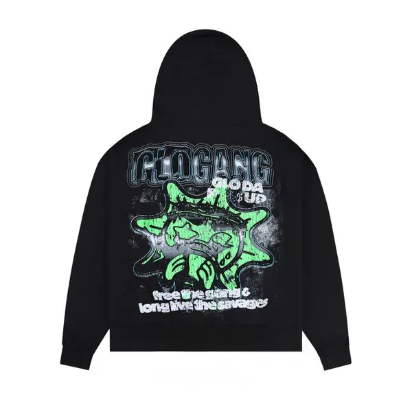 A Lil Tour with Glo Gang Hoodie Black Back - Glo Gang Worldwide