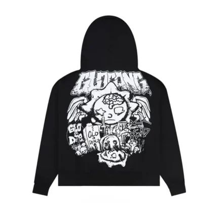 Glo Gang BFTD Party Hoodie Black Back - Glo Gang Worldwide