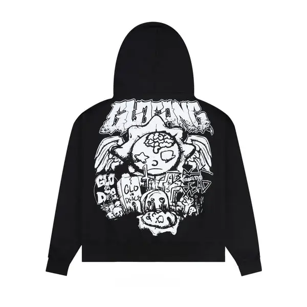 Glo Gang BFTD Party Hoodie Black Back - Glo Gang Worldwide