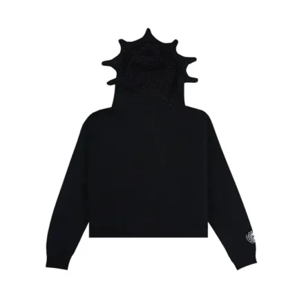 Glo Gang Blackout Rhinestone Hoodie Black Back - Glo Gang Worldwide
