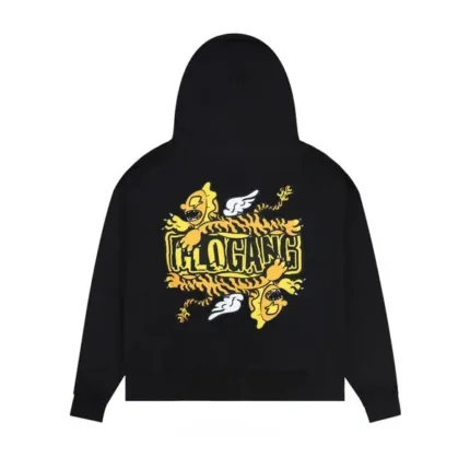 Glo Gang Chasing Tigers Hoodie Black Back - Glo Gang Worldwide