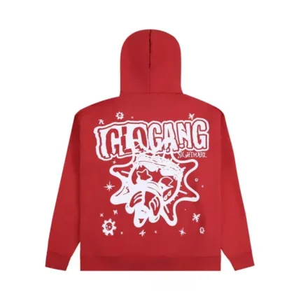 Glo Gang Nightmare Before Christmas Hoodie Red Back - Glo Gang Worldwide