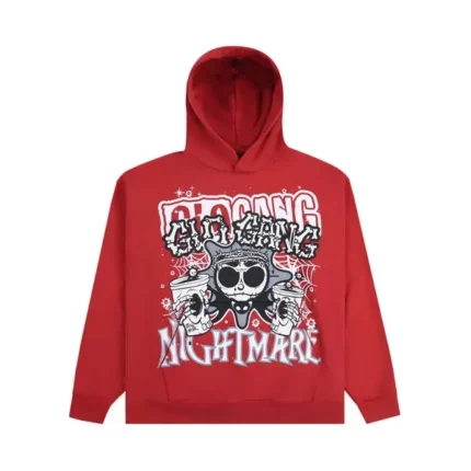 Glo Gang Nightmare Before Christmas Hoodie Red - Glo Gang Worldwide
