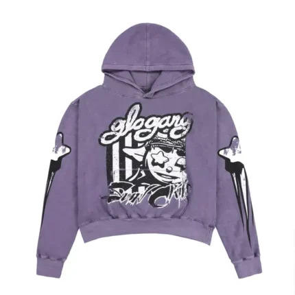 Glo Gang Sun Child Flag Hoodie Purple - Glo Gang Worldwide
